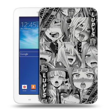 Силиконовый чехол на Samsung Galaxy Tab 3 Lite с принтом Ahegao Ахегао Аниме