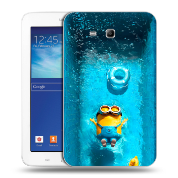 Силиконовый чехол на Samsung Galaxy Tab 3 Lite с принтом Миньоны Силиконовый чехол на Samsung Galaxy Tab 3 Lite с принтом Миньоны