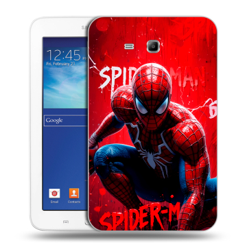 Силиконовый чехол на Samsung Galaxy Tab 3 Lite с принтом Spiderman Человек паук Силиконовый чехол на Samsung Galaxy Tab 3 Lite с принтом Spiderman Человек паук