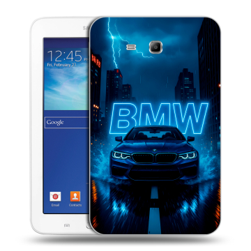 Силиконовый чехол на Samsung Galaxy Tab 3 Lite с принтом BMW БМВ Силиконовый чехол на Samsung Galaxy Tab 3 Lite с принтом BMW БМВ