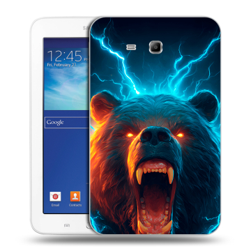 Силиконовый чехол на Samsung Galaxy Tab 3 Lite с принтом Медведь