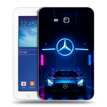 Силиконовый чехол на Samsung Galaxy Tab 3 Lite с принтом Mercedes Мерседес Силиконовый чехол на Samsung Galaxy Tab 3 Lite с принтом Mercedes Мерседес