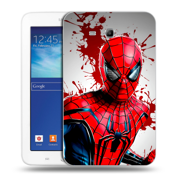 Силиконовый чехол на Samsung Galaxy Tab 3 Lite с принтом Spiderman Человек паук Силиконовый чехол на Samsung Galaxy Tab 3 Lite с принтом Spiderman Человек паук