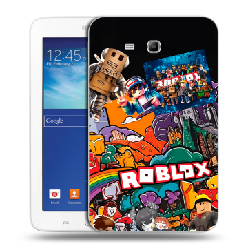 Силиконовый чехол на Samsung Galaxy Tab 3 Lite с принтом Roblox Роблокс Силиконовый чехол на Samsung Galaxy Tab 3 Lite с принтом Roblox Роблокс