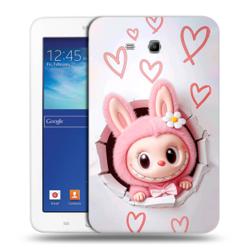 Силиконовый чехол на Samsung Galaxy Tab 3 Lite с принтом Labubu Лабубу