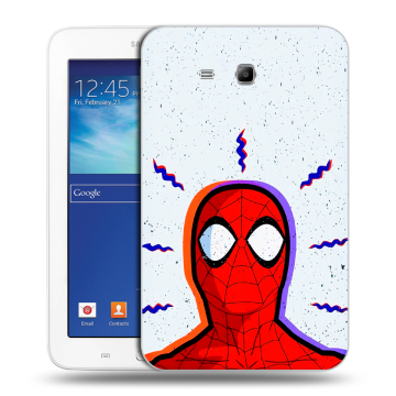 Силиконовый чехол на Samsung Galaxy Tab 3 Lite с принтом Spiderman Человек паук