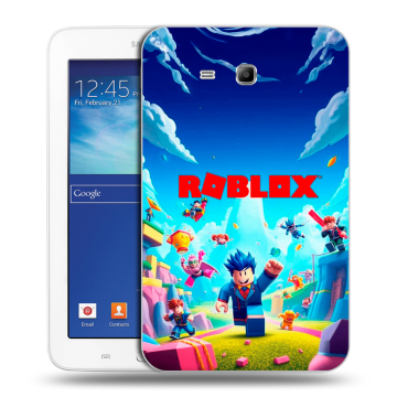 Силиконовый чехол на Samsung Galaxy Tab 3 Lite с принтом Roblox Роблокс Силиконовый чехол на Samsung Galaxy Tab 3 Lite с принтом Roblox Роблокс