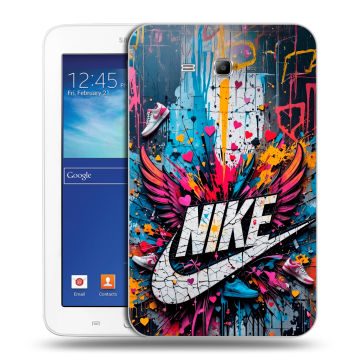 Силиконовый чехол на Samsung Galaxy Tab 3 Lite с принтом Nike Найк Силиконовый чехол на Samsung Galaxy Tab 3 Lite с принтом Nike Найк