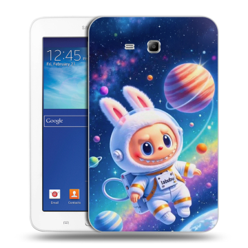 Силиконовый чехол на Samsung Galaxy Tab 3 Lite с принтом Labubu Лабубу Силиконовый чехол на Samsung Galaxy Tab 3 Lite с принтом Labubu Лабубу