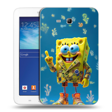 Силиконовый чехол на Samsung Galaxy Tab 3 Lite с принтом Спанч боб Спанчбоб Силиконовый чехол на Samsung Galaxy Tab 3 Lite с принтом Спанч боб Спанчбоб