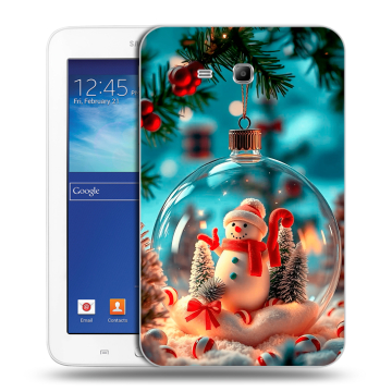 Силиконовый чехол на Samsung Galaxy Tab 3 Lite с принтом Новый год