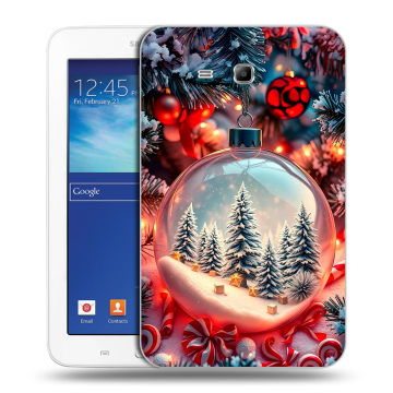Силиконовый чехол на Samsung Galaxy Tab 3 Lite с принтом Новый год
