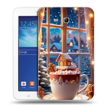 Силиконовый чехол на Samsung Galaxy Tab 3 Lite с принтом Новый год