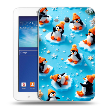 Силиконовый чехол на Samsung Galaxy Tab 3 Lite с принтом Новый год