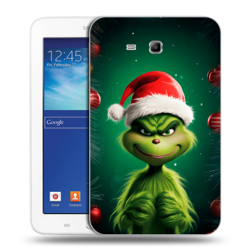 Силиконовый чехол на Samsung Galaxy Tab 3 Lite с принтом Гринч Новый год Рождество