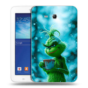 Силиконовый чехол на Samsung Galaxy Tab 3 Lite с принтом Новый год гринч