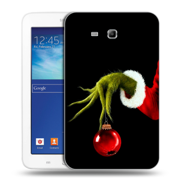 Силиконовый чехол на Samsung Galaxy Tab 3 Lite с принтом Новый год Гринч