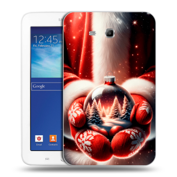 Силиконовый чехол на Samsung Galaxy Tab 3 Lite с принтом Новый год