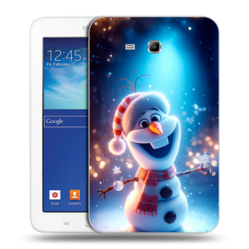 Силиконовый чехол на Samsung Galaxy Tab 3 Lite с принтом Новый год