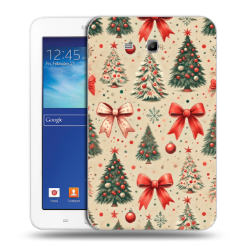 Силиконовый чехол на Samsung Galaxy Tab 3 Lite с принтом Новый год