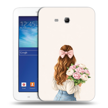 Силиконовый чехол на Samsung Galaxy Tab 3 Lite с принтом женский Силиконовый чехол на Samsung Galaxy Tab 3 Lite с принтом женский