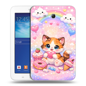 Силиконовый чехол на Samsung Galaxy Tab 3 Lite с принтом для девочек Силиконовый чехол на Samsung Galaxy Tab 3 Lite с принтом для девочек