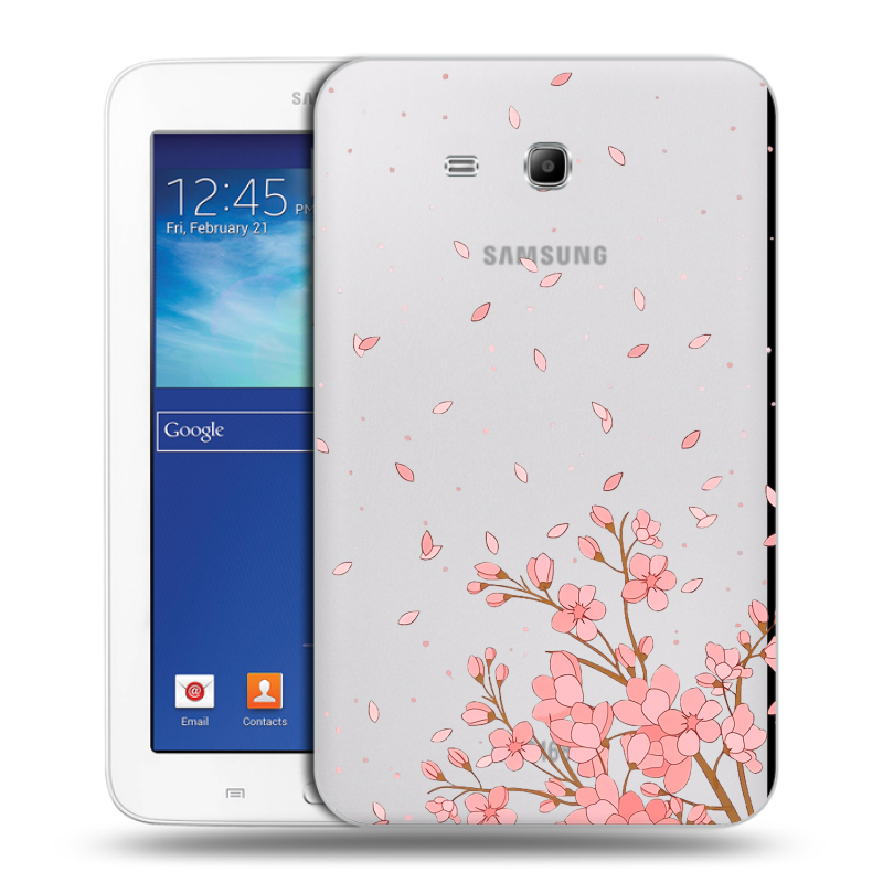 Силиконовый чехол на Samsung Galaxy Tab 3 Lite с принтом Ветка сакуры Силиконовый чехол на Samsung Galaxy Tab 3 Lite с принтом Ветка сакуры