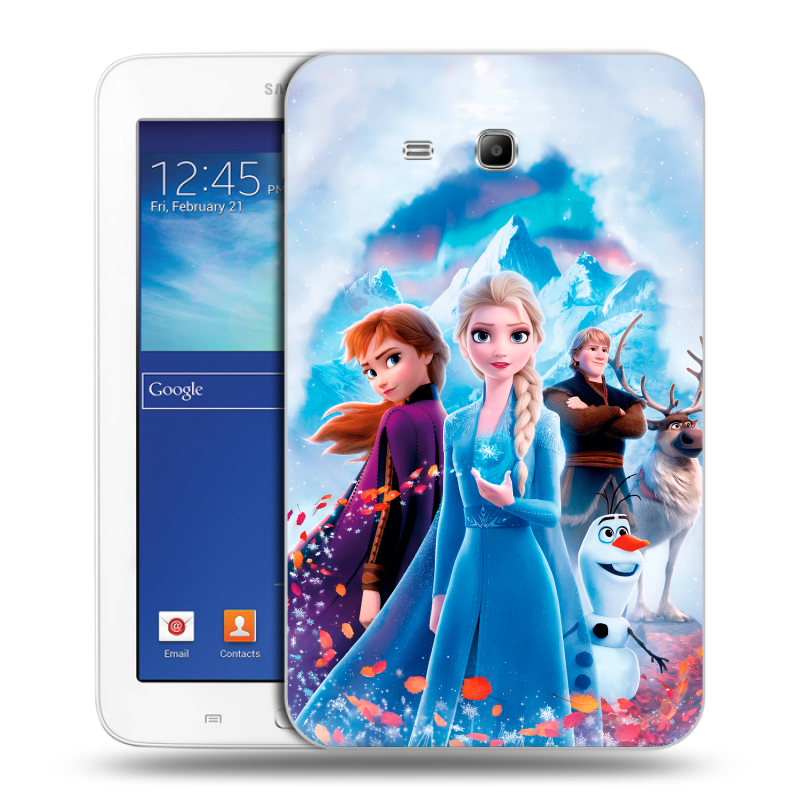 Силиконовый чехол на Samsung Galaxy Tab 3 Lite с принтом Холодное сердце Frozen Силиконовый чехол на Samsung Galaxy Tab 3 Lite с принтом Холодное сердце Frozen