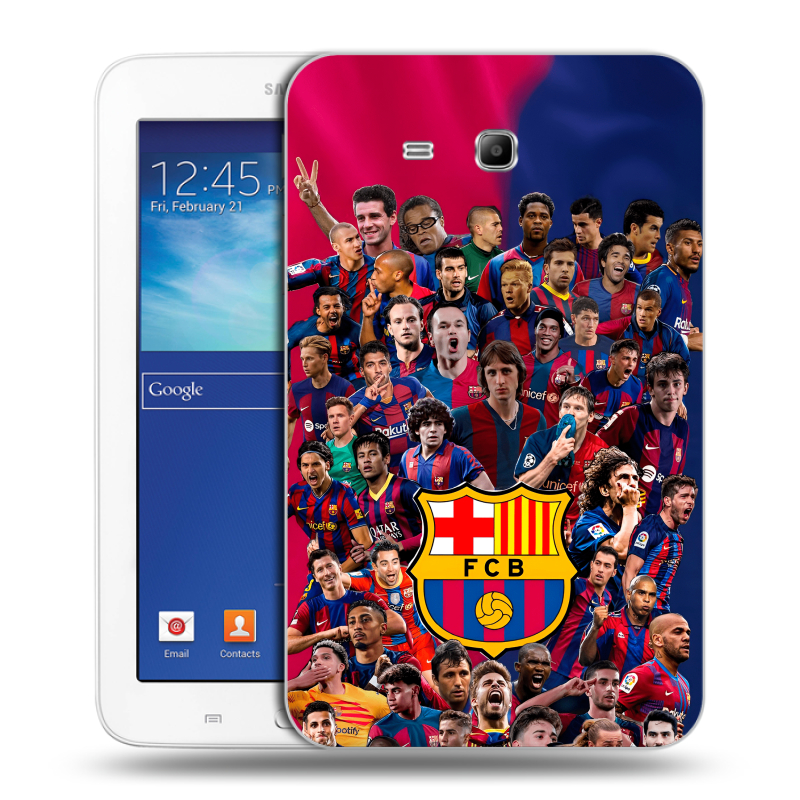 Силиконовый чехол на Samsung Galaxy Tab 3 Lite с принтом Барселона Barcelona Силиконовый чехол на Samsung Galaxy Tab 3 Lite с принтом Барселона Barcelona