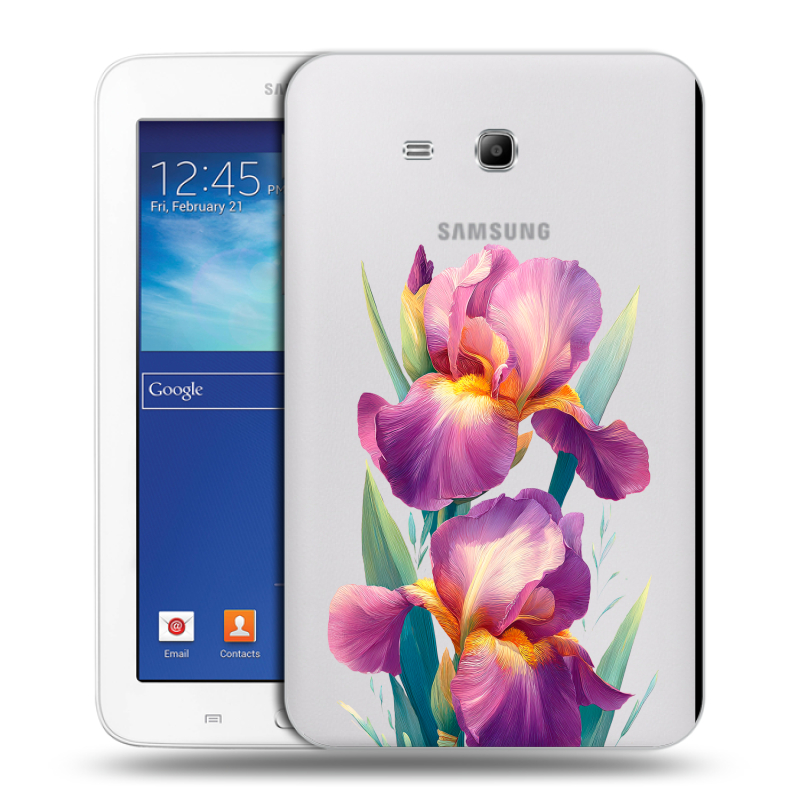 Силиконовый чехол на Samsung Galaxy Tab 3 Lite с принтом Цветы орхидеи Силиконовый чехол на Samsung Galaxy Tab 3 Lite с принтом Цветы орхидеи