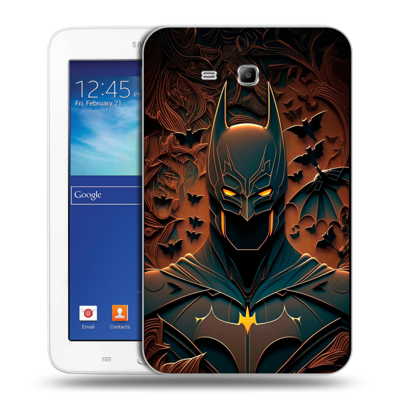 Силиконовый чехол на Samsung Galaxy Tab 3 Lite с принтом Batman Бэтмен Силиконовый чехол на Samsung Galaxy Tab 3 Lite с принтом Batman Бэтмен