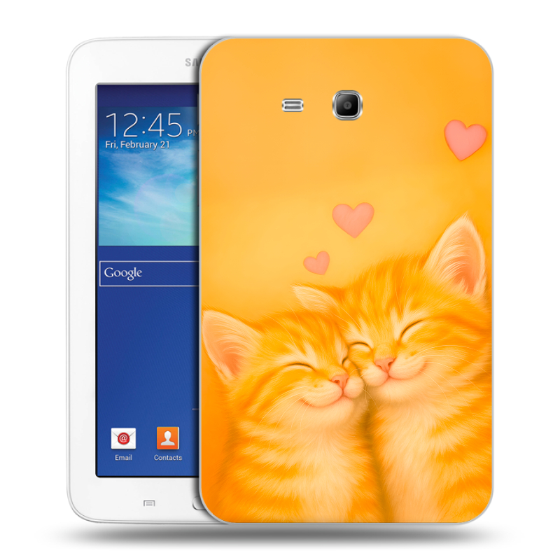 Силиконовый чехол на Samsung Galaxy Tab 3 Lite с принтом Милые котята Силиконовый чехол на Samsung Galaxy Tab 3 Lite с принтом Милые котята