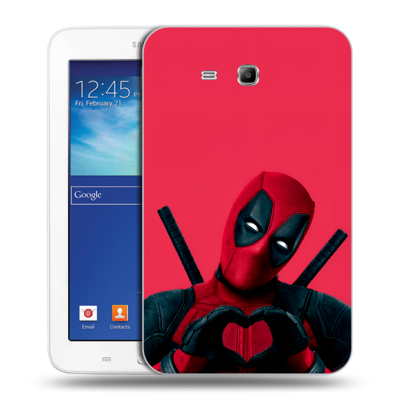 Силиконовый чехол на Samsung Galaxy Tab 3 Lite с принтом Дедпул Deadpool Силиконовый чехол на Samsung Galaxy Tab 3 Lite с принтом Дедпул Deadpool