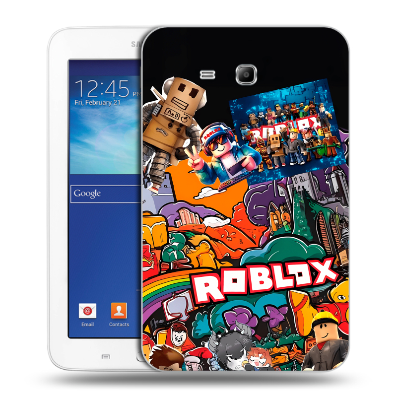 Силиконовый чехол на Samsung Galaxy Tab 3 Lite с принтом Roblox Роблокс Силиконовый чехол на Samsung Galaxy Tab 3 Lite с принтом Roblox Роблокс
