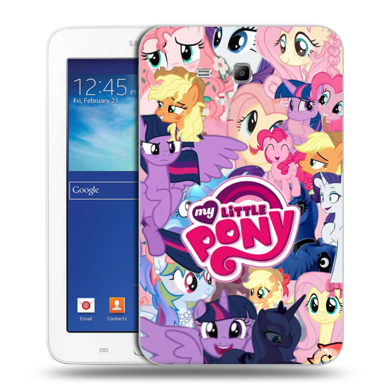 Силиконовый чехол на Samsung Galaxy Tab 3 Lite с принтом My little pony Дружба чудо Силиконовый чехол на Samsung Galaxy Tab 3 Lite с принтом My little pony Дружба чудо