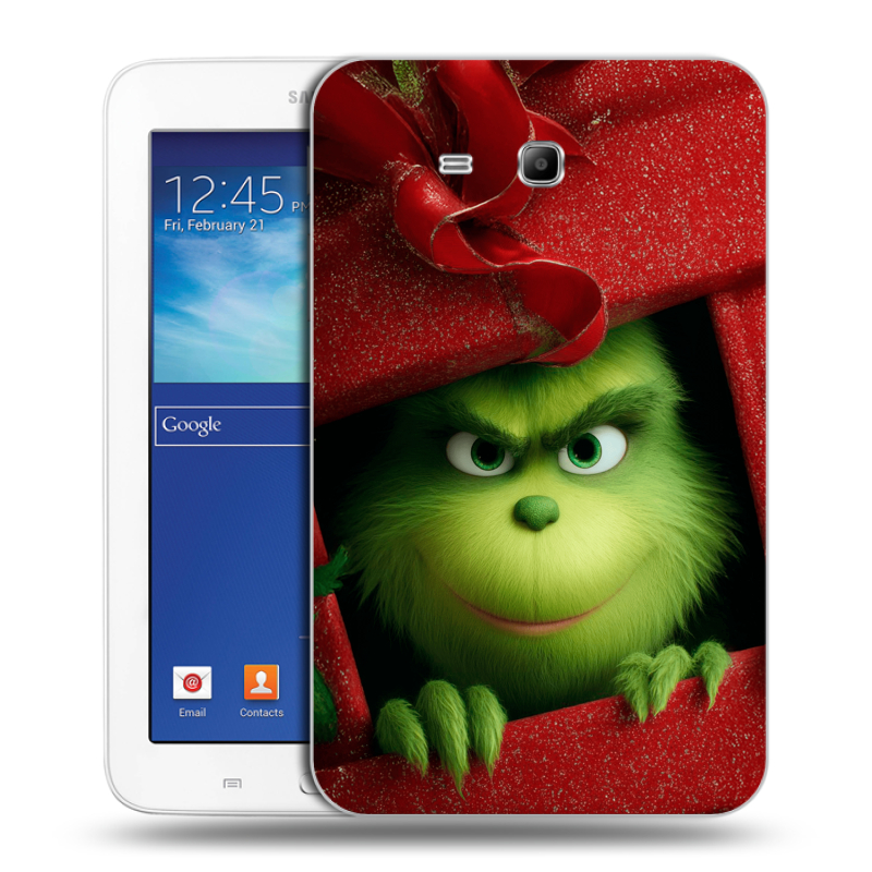 Силиконовый чехол на Samsung Galaxy Tab 3 Lite с принтом Новый год Силиконовый чехол на Samsung Galaxy Tab 3 Lite с принтом Новый год