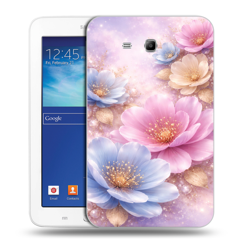 Силиконовый чехол на планшета Samsung Galaxy Tab 3 Lite с принтом женский Силиконовый чехол на планшета Samsung Galaxy Tab 3 Lite с принтом женский
