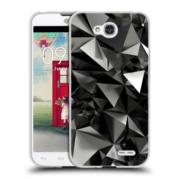 Пластиковый чехол на LG L90 с принтом Черные кристаллы Пластиковый чехол на LG L90 с принтом Черные кристаллы