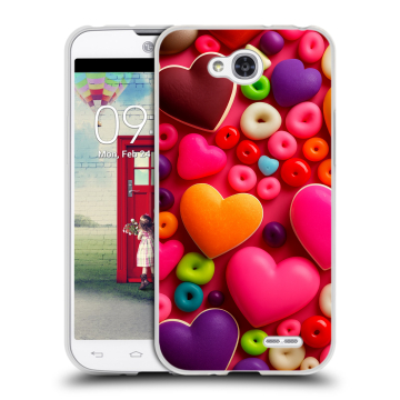 Пластиковый чехол на LG L90 с принтом Сердечки Пластиковый чехол на LG L90 с принтом Сердечки