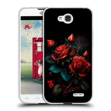 Пластиковый чехол на LG L90 с принтом Розы красные