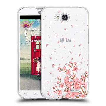 Пластиковый чехол на LG L90 с принтом Ветка сакуры