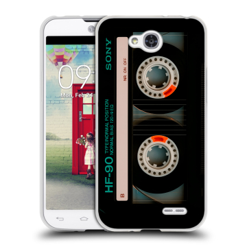 Пластиковый чехол на LG L90 с принтом Кассета