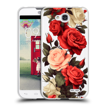 Пластиковый чехол на LG L90 с принтом Розы
