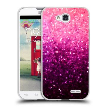 Пластиковый чехол на LG L90 с принтом Блестки