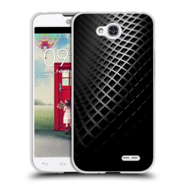 Пластиковый чехол на LG L90 с принтом Текстура металла
