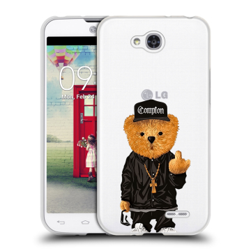 Пластиковый чехол на LG L90 с принтом Плюшевый медведь
