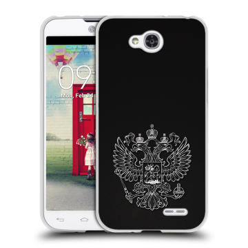 Пластиковый чехол на LG L90 с принтом Герб России