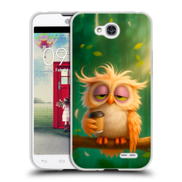Пластиковый чехол на LG L90 с принтом сова