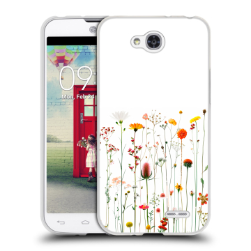 Пластиковый чехол на LG L90 с принтом цветы