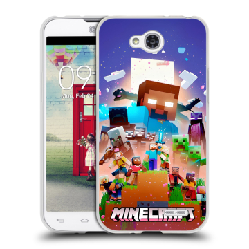 Пластиковый чехол на LG L90 с принтом Майнкрафт Minecraft